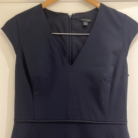 Navy Blue Ann Taylor Shift Dress - Picture 2 of 5